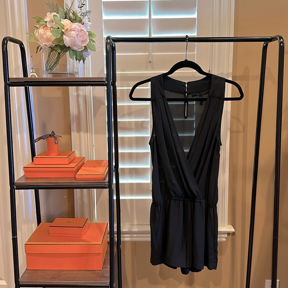 BCBGMAXAZRIA, Black Romper, Sz S